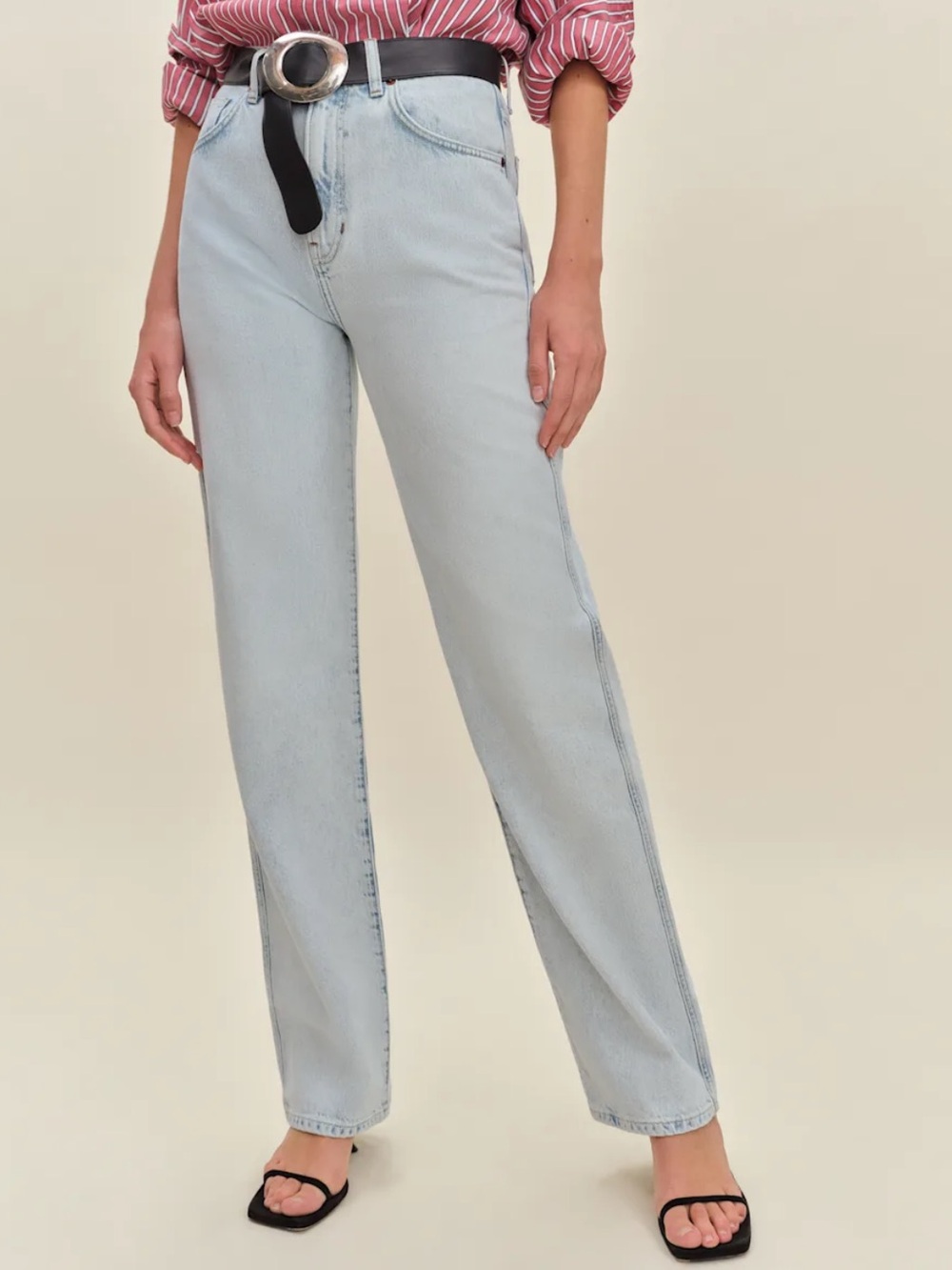 Reformation Val 90s Mid Ruse Straight Jeans-Shasta